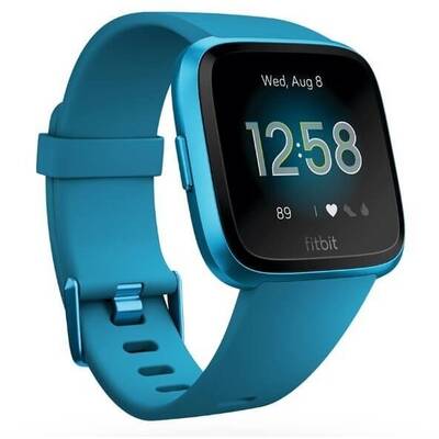 Smartwatch Fitbit Versa Lite, curea silicon, Marina Blue, Accelerometru, Altimetru, Ambient light sensor, Giroscop, Heart Rate Sensor, SpO2 (pachetul include doua curele: marime M + marime L)