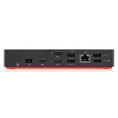Docking Station Lenovo USB-C Dock Gen 2, Porturi: 2 x DisplayPort 1, 1 x HDMI, 3 x USB3.1, 2 x USB2.0, 1 x Combo Audio Jack, 1 x Gigabit Ethernet, 1 x Security lock slot, 2 x max external monitors, Compatibil cu Thinkpad: T490, 7590, X280, T480, X1 Carbon G6, X270, T480s