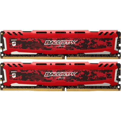 Memorie RAM Crucial Ballistix Sport LT Red 32GB DDR4 3000MHz CL15 â€‹Dual Channel Kit