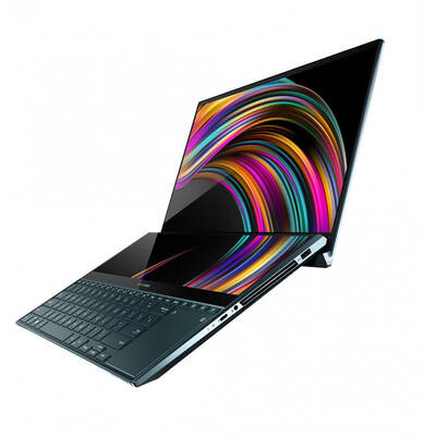 Ultrabook Asus 15.6'' ZenBook Pro Duo UX581GV, UHD Touch, Procesor Intel Core i7-9750H (12M Cache, up to 4.50 GHz), 16GB DDR4, 1TB SSD, GeForce RTX 2060 6GB, Win 10 Pro, Celestial Blue