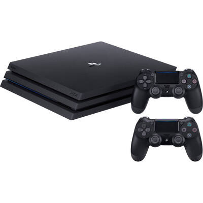 Consola jocuri Sony PlayStation 4 Pro 1TB Black + Extra DualShock 4 V2 controller