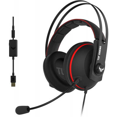 Casti Over-Head Asus Gaming TUF Gaming H7 7.1 Black/Red