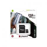 Card de Memorie Kingston Micro SDXC Canvas Select Plus 100R, 256GB, Clasa 10, UHS-I + Adaptor