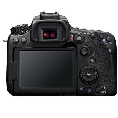 Aparat foto DSLR EOS 90D + obiectiv Canon EFS 18-55mm f3.5-5.6 IS STM, Senzor APS-C CMOS de 32,5 megapixel, Ecran tactil TFT Clear View II