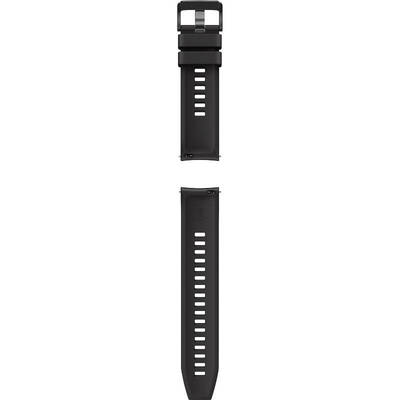 Smartwatch Huawei  WATCH GT 2, 46 mm, Bluetooth, GPS, corp Titanium Grey Stainless Steel, curea fluoroelastomer negru, rezistent la apa, senzor HR