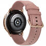 Smartwatch Samsung Galaxy Watch Active 2 (2019), 40 mm, otel auriu, curea piele maro, Wi-Fi, Bluetooth, GPS, NFC, rezistent la apa