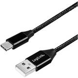 Logilink USB Male la USB-C Male, 1 m, Black