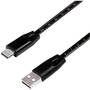 Logilink USB Male la USB-C Male, 1 m, Black (cu centimetru)