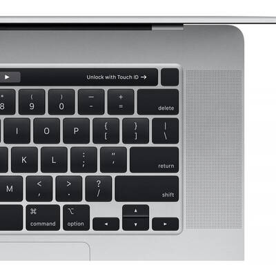 Laptop Apple MacBook Pro 16 inch Touch Bar Intel Core i9 2.3GHz 16GB DDR4 1TB SSD AMD Radeon Pro 5500M 4GB Silver INT keyboard
