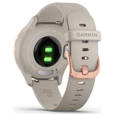 Smartwatch Garmin Vivomove 3S Sport, roz-auriu, curea silicon crem