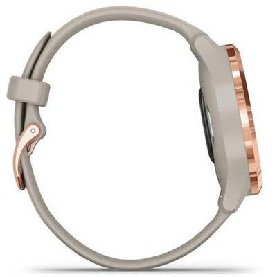 Smartwatch Garmin Vivomove 3S Sport, roz-auriu, curea silicon crem