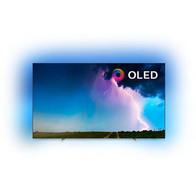Televizor Philips LED Smart TV 65OLED754/12 Seria OLED754/12 164cm negru-argintiu 4K UHD HDR Ambilight cu 3 laturi