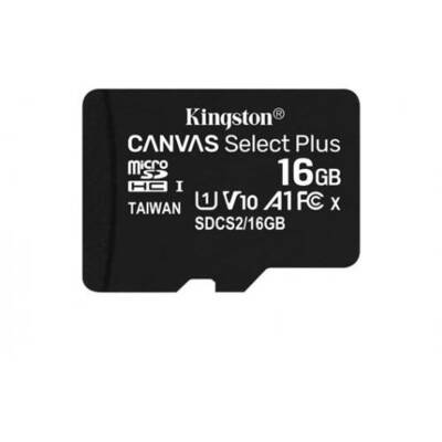 Card de Memorie Kingston Micro SDHC Canvas Select Plus 100R, 16GB, Clasa 10, UHS-I