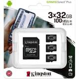 microSDHC Canvas Select Plus 32GB, Class 10, UHS-I U1, V10, A1, 3Pack + Adaptor SD