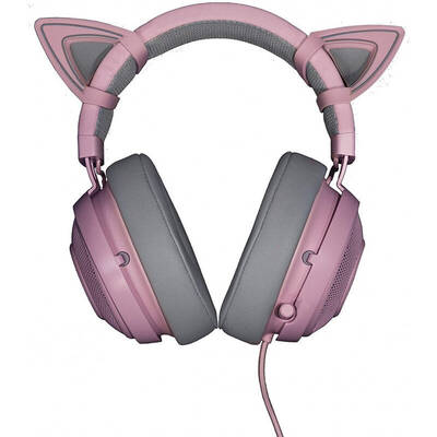 Accesoriu gaming Kitty Ears pentru Razer Kraken Quartz Pink