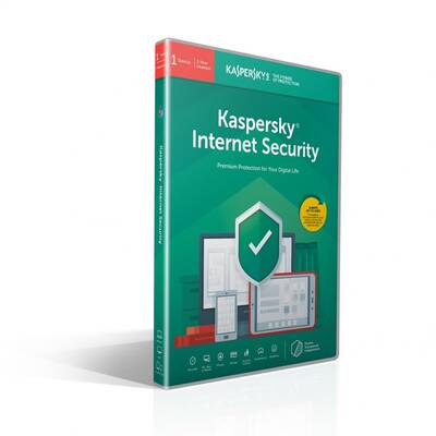 Software Securitate Kaspersky Internet Security, 1 Dispozitiv, 1 An, Licenta de reinnoire, Retail