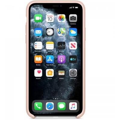 Apple Protectie pentru spate, material silicon, pentru iPhone 11 Pro, culoare Pink Sand