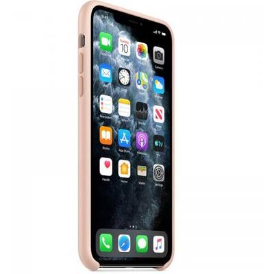 Apple Protectie pentru spate, material silicon, pentru iPhone 11 Pro Max, culoare Pink Sand