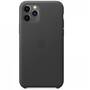 Capac protectie spate Apple Leather Case pentru iPhone 11 Pro Max, Black