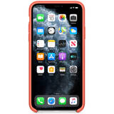 Protectie pentru spate, material silicon, pentru iPhone 11 Pro Max, culoare Clementine