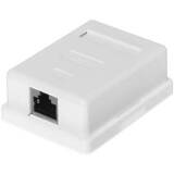 complete wall outlet 1 x RJ45 8p8c FTP, Cat.6, White