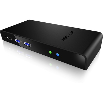 Docking Station Icy Box 11-in-1 USB 3.0 Type-A Dock with two video interfaces
