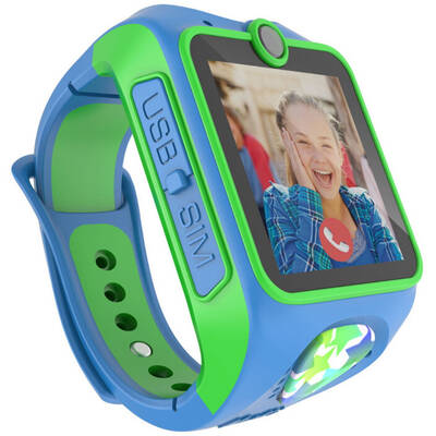 Smartwatch MyKi Junior 3G, cu apel video, urmarire si localizare GPS/GSM pentru copii, culoare albastru