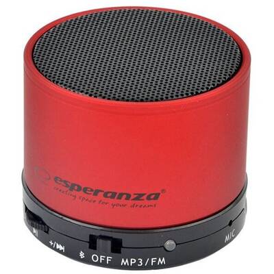Boxe portabile Esperanza Dublat-Bluetooth RITMO Red EP115C