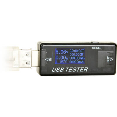Unelte Gembird Contor de energie cu incarcare rapida USB, ecran LED, afiseaza tensiune, curent, temperatura, timp de incarcare "EG-EMU-03"