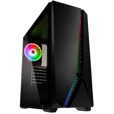 Carcasa PC Kolink Quantum, RGB Middle Tower, Tempered Glass, Black