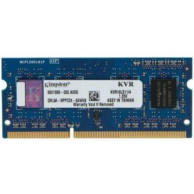 Memorie Laptop Kingston 4GB, DDR3, 1600MHz, CL11, 1.35v - Desigilat