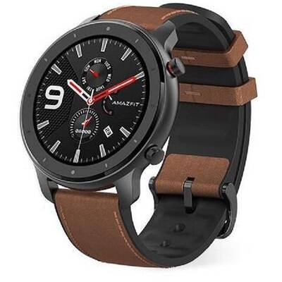 Smartwatch Xiaomi Amazfit GTR, 1.39 inch, curea piele, Black Brown