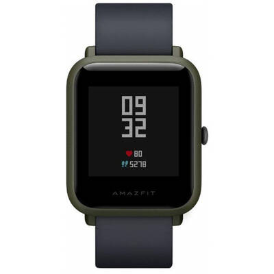 Smartwatch Xiaomi Amazfit BIP, curea silicon, GPS, Gorilla Glass, IP68 rezistent la apa, autonomie pana la 45 zile, verde