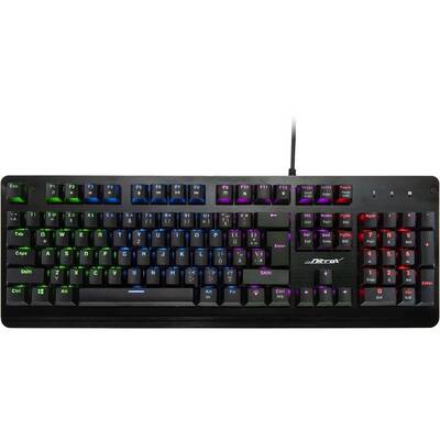Tastatura Inter-Tech Gaming mecanica Nitrox NK-2000ME neagra iluminare RGB