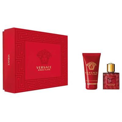 Versace Set , Eros Flame, Barbati: Apa de Parfum, 30ml + Gel de dus, 50 ml