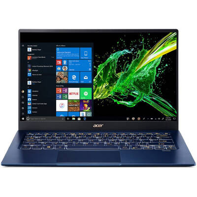 Ultrabook Acer 14'' Swift 5 SF514-54T, FHD IPS Touch, Procesor Intel® Core™ i7-1065G7 (8M Cache, up to 3.90 GHz), 16GB DDR4, 512GB SSD, GMA Iris Plus, Win 10 Pro, Blue