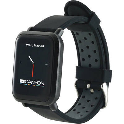 Smartwatch CANYON Sanchal negru, curea metal/silicon negru