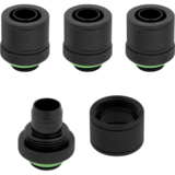 Hydro X Series XF Compression 10/13mm (3/8 / 1/2") ID/OD Fitting Four Pack - Black"