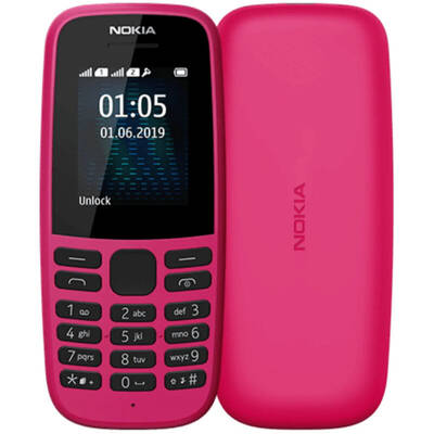 Telefon Mobil NOKIA 105 Dual SIM (2019) Pink