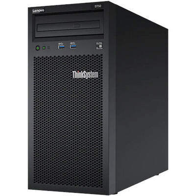 Sistem server Lenovo ThinkSystem ST50, Processor Intel Xeon E-2144G 3.6GHz Coffee Lake, 8GB DDR4 UDIMM, 2x 1TB HDD, 250W