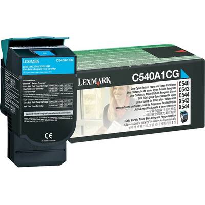 Toner imprimanta Lexmark CYAN RETURN C540A1CG 1K ORIGINAL C540N