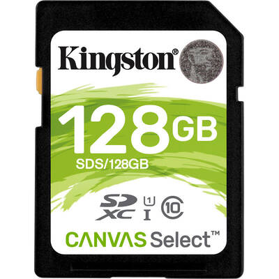 Card de Memorie Kingston SDXC 128GB Canvas Select, Clasa 10, UHS-I