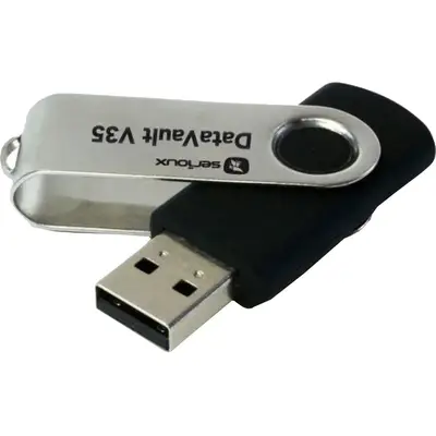 Memorie USB Serioux USB 64GB SRX DATAVAULT V35 BLACK USB 2.0