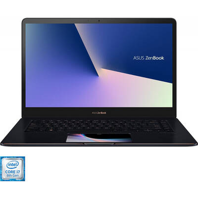 Ultrabook Asus 15.6'' ZenBook Pro 15 UX580GE, FHD, Procesor Intel Core i7-8750H (9M Cache, up to 4.10 GHz), 16GB DDR4, 512GB SSD, GeForce GTX 1050 Ti 4GB, Win 10 Pro, Deep Dive Blue
