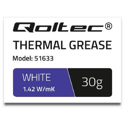 Pasta termoconductoare Qoltec pasta termica 1.42 W/m-K | 30g | White