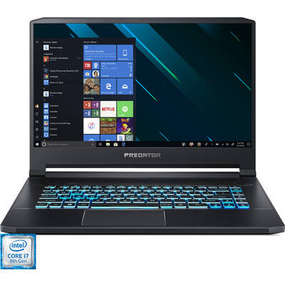 Laptop Acer Gaming 15.6'' Predator Triton 500 PT515-51, FHD IPS 144Hz 3ms G-Sync, Procesor Intel Core i7-8750H (9M Cache, up to 4.10 GHz), 24GB DDR4, 512GB SSD, GeForce RTX 2080 8GB, Win 10 Home, Abyssal Black