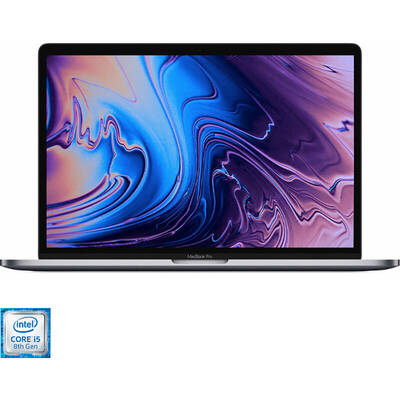 Laptop Apple Notebook 13.3'' The New MacBook Pro 13 Retina with Touch Bar, Coffee Lake i5 2.4GHz, 8GB, 512GB SSD, Iris Plus 655, Mac OS Mojave, Silver, INT keyboard