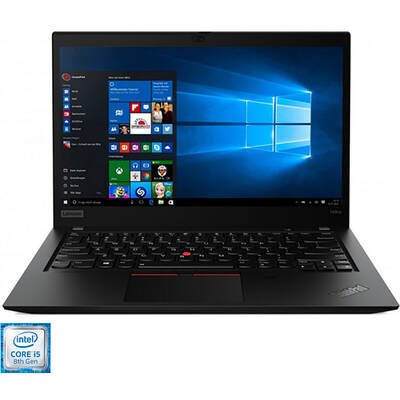 Laptop Lenovo 14'' ThinkPad T490s, FHD IPS, Procesor Intel Core i5-8265U (6M Cache, up to 3.90 GHz), 8GB DDR4, 256GB SSD, GMA UHD 620, Win 10 Pro, Black