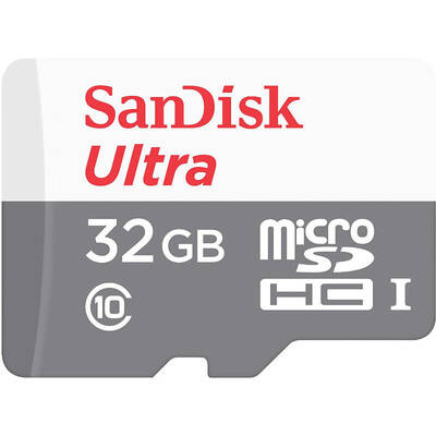 Card de Memorie SanDisk Ultra microSDHC 32GB UHS-I Clasa 10 80 MB/s + Adaptor SD