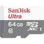 Card de Memorie SanDisk microSDXC Ultra 64GB UHS-I U10 Class 10 80 MB/s + Adaptor SD